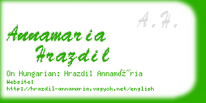 annamaria hrazdil business card